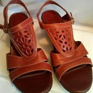 Çlarks Sandals - 7.5M -Sienna Brown - Leather